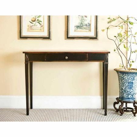 Safavieh Lindy Birch Wood Console Table With Drawer, Lightly Distressed For Espresso Wood Storage Console Tables (View 2 of 20)