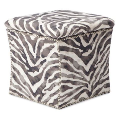 Sahara Storage Ottoman From Z Gallerie | Affordable Modern Furniture Inside Black And Ivory Solid Cube Pouf Ottomans (View 8 of 20)