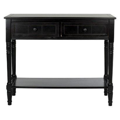 Samantha Console Table – Black – Safavieh | Console Table, Wood Console Throughout Black And White Console Tables (View 1 of 20)