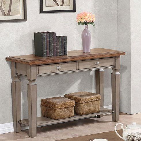 Sand & Stable Bonas Console Table | Консоли With Regard To Vintage Gray Oak Console Tables (View 1 of 20)