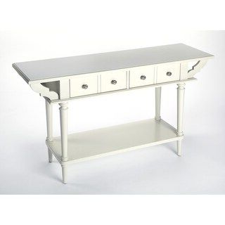 Sanibel Grand Coastal White Console Table – Overstock – 14565537 Within White Geometric Console Tables (View 3 of 20)