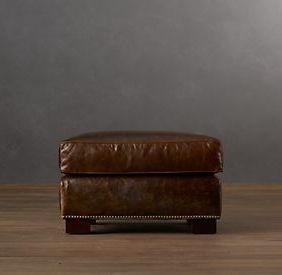 Search Results | Restoration Hardware | Leather Ottoman, White Leather Intended For White Leather Ottomans (Gallery 19 of 20)