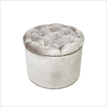 Serena Round Ottoman In Champagne Cafe Lighting | Round Ottoman In Cream Linen And Fir Wood Round Ottomans (View 18 of 20)