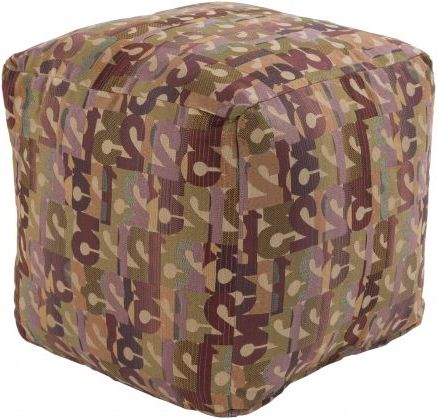 Shoop Beige Olive Teal Polyester Cube Pouf | Ottoman, Pouf Ottoman Intended For Beige Solid Cuboid Pouf Ottomans (View 1 of 20)