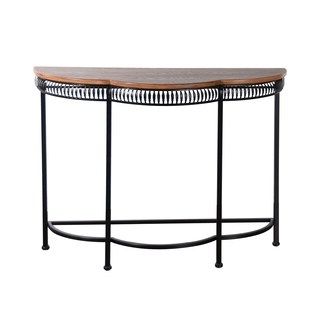 Shop Avenue Greene Hefner Black Wood Console Table – Free Shipping Within Black Metal Console Tables (View 11 of 20)