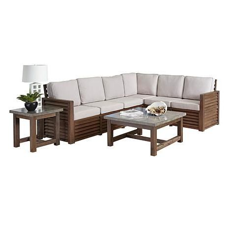Shop Barnside Collection Corner L Shaped Sofa, End Table And Coffee Pertaining To Barnside Round Console Tables (View 16 of 20)
