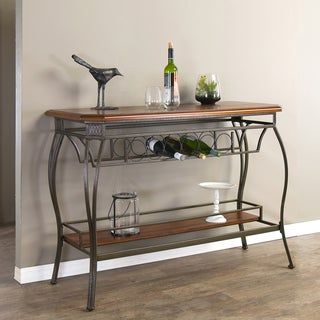 Shop Baxton Studio Bordeaux Wood And Metal Contemporary Console Table With Regard To Aged Black Iron Console Tables (View 3 of 20)