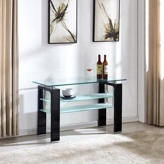 Shop Casabianca Home Il Vetro Collection High Gloss White Lacquer Pertaining To Gloss White Steel Console Tables (View 3 of 20)