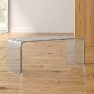 Shop Diaphan Acrylic And Glass Coffee Table (40 X 30 X 18) – Overstock Throughout Silver And Acrylic Console Tables (View 1 of 20)