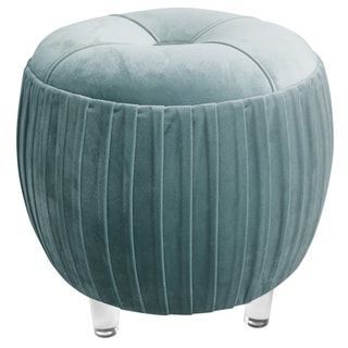 Shop For Helena Small Tufted Round Ottoman With Acrylic Legs (View 16 of 20)