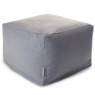 Shop Majestic Home Goods Indoor Cream Sherpa Ottoman Pouf 27 In L X 27 With Regard To Charcoal And Light Gray Cotton Pouf Ottomans (View 15 of 20)