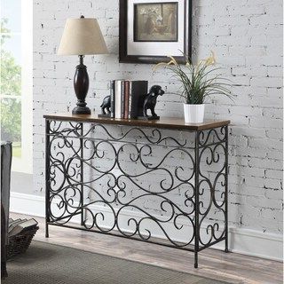 Shop Safavieh Brenda Brown Console Table – Free Shipping Today For Brown Wood And Steel Plate Console Tables (Gallery 20 of 20)
