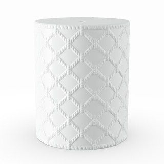 Shop Safavieh Paradise Oval White Ceramic Decorative Garden Stool – On With White Textured Round Accent Stools (View 18 of 20)