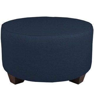 Shop Skyline Furniture Premier Navy Tufted Round Cocktail Ottoman – On Regarding Royal Blue Tufted Cocktail Ottomans (View 1 of 20)