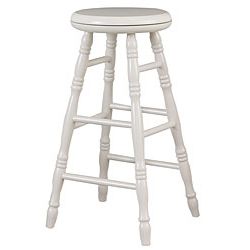 Shop Swivel Top Antique White Counter Stool – Free Shipping Today Inside White Antique Brass Stools (Gallery 20 of 20)