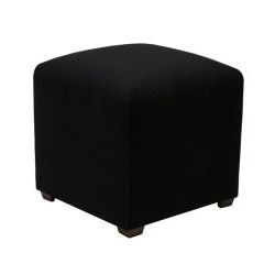 Shop Tyler Black Cube Ottoman – Free Shipping Today – Overstock – 5981042 Throughout Black And Natural Cotton Pouf Ottomans (View 8 of 20)