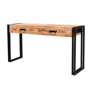Shop Wyndenhall Lawson Solid Mango Wood And Metal 55 Inch Wide Modern With Regard To Natural Mango Wood Console Tables (View 5 of 20)
