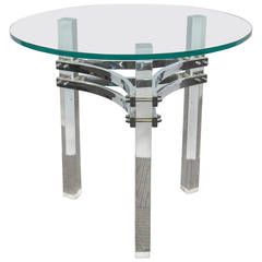 Side Table, Chrome And Lucite At 1stdibs Pertaining To Silver And Acrylic Console Tables (View 14 of 20)