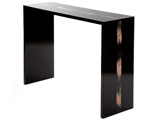 Signature Collection: Black Lacquer Console Table * Buffalo Horn Inside Dark Coffee Bean Console Tables (View 16 of 20)