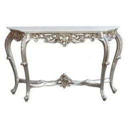 Silver And Ivory Marble Console Table (with Images) | Silver Console Within Mirrored And Silver Console Tables (View 17 of 20)