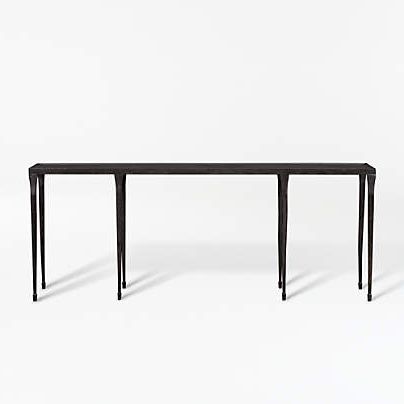 Silviano Iron Console Table + Reviews | Crate And Barrel Regarding Gray Wood Black Steel Console Tables (View 18 of 20)