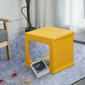 Simple High Gloss Side Table End Display Square Small Coffee Table With With Regard To Square High Gloss Console Tables (View 7 of 20)