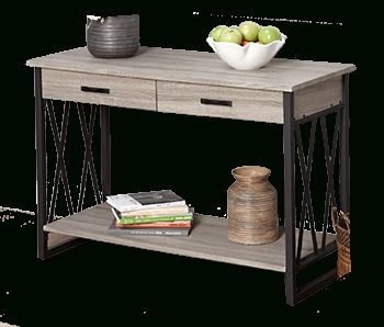 Simple Living Seneca Xx Black/ Grey Reclaimed Look Sofa Table | Decorist For Dark Coffee Bean Console Tables (View 17 of 20)