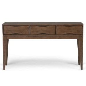 Simpli Home Harper Walnut Brown Storage Console Table 3axchrp 03 – The With Brown Console Tables (View 9 of 20)