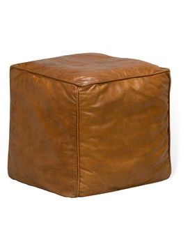 Sitting Cube Ottoman On Gilt | Leather Footstool, Dot And Bo, Pouf Inside Solid Cuboid Pouf Ottomans (View 10 of 20)