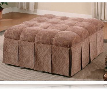Skirted Fabric Ottoman, Ottomans Coaster 501048 In Fabric Oversized Pouf Ottomans (View 7 of 16)