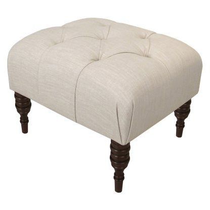 Skyline Classic Tufted Ottoman | Furniture, Fabric Tufted Ottoman For Linen Fabric Tufted Surfboard Ottomans (View 6 of 20)