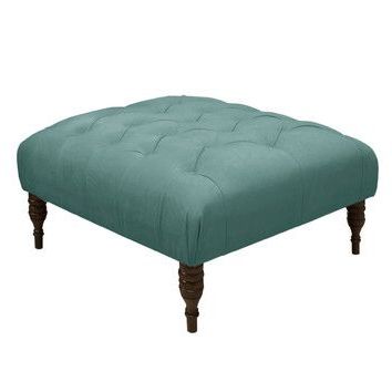 Skyline Furniture Tufted Cocktail Ottoman | Square Ottoman With Regard To Royal Blue Tufted Cocktail Ottomans (View 18 of 20)