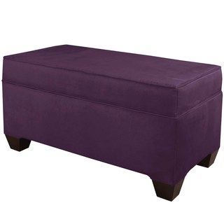 Skyline Furniture Velvet Custom Bench (velvet Aubergine), Purple Regarding Navy Velvet Fabric Benches (View 15 of 20)