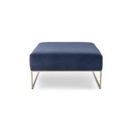 Sleigh Ottoman In Navy In 2021 | Grey Fabric Corner Sofa, Velvet With Regard To Honeycomb Silver Velvet Fabric Ottomans (View 10 of 20)