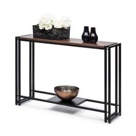 Slim Contemporary Iron Hallway Console Table With Textured Top Inside Antique Gold Aluminum Console Tables (View 1 of 20)