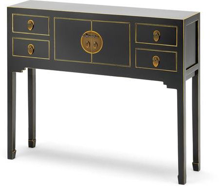 Small Classic Chinese Console Table – Black | Console Tables In Aged Black Console Tables (Gallery 20 of 20)