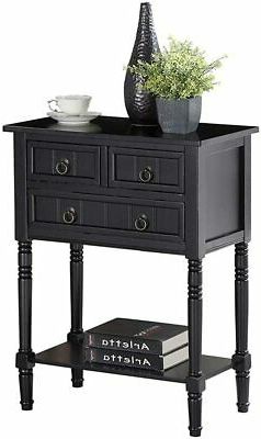 Small Console Entry Hall Stand Accent Table Narrow Thin Entryway Drawer Regarding 3 Piece Shelf Console Tables (View 14 of 20)