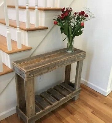 Small Rustic Console Table Handmade Solid Wood Shelf Weathered With Natural Mango Wood Console Tables (View 7 of 20)