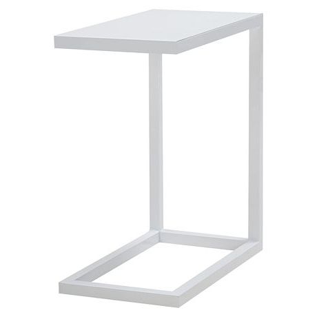 Snax Sofa Side Table 26x46cm White | Sofa Side Table, Side Table For Geometric White Console Tables (View 16 of 20)