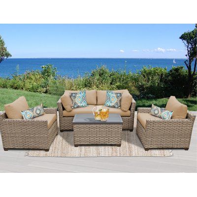Sol 72 Outdoor Rochford 5 Piece Rattan Sofa Seating Group With Cushions Inside 5 Piece Console Tables (View 10 of 20)