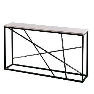 Southern Enterprises Arendal Faux Marble Skinny Console Table, Quick For Faux Marble Console Tables (View 3 of 20)