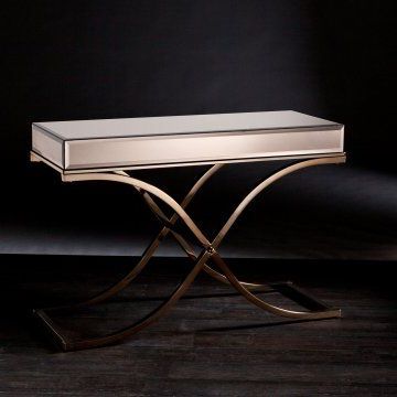 Southern Enterprises Ava Mirrored Console Table | Mirrored Console Throughout Antique Mirror Console Tables (View 9 of 20)