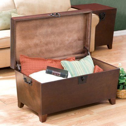 Southern Enterprises Pyramid Trunk Coffee Table – Espresso | Storage Intended For Espresso Wood Storage Console Tables (Gallery 20 of 20)