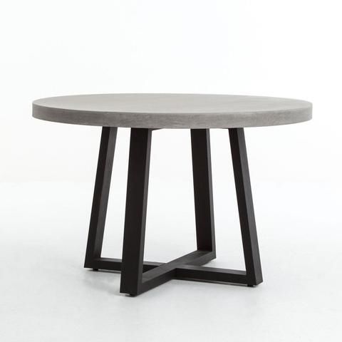 Spider Dining Table – English Brown Oak | Concrete Dining Table, 48 With Regard To Modern Oak And Iron Round Ottomans (View 1 of 20)
