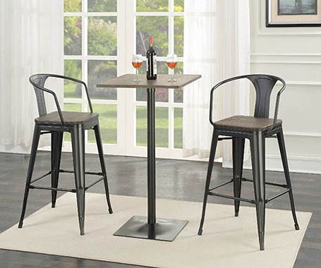 Square Bar Table Dark Elm And Matte Black – Coaster Fine Fur With Square Matte Black Console Tables (View 9 of 20)