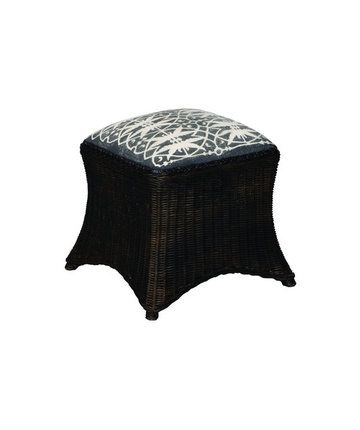 Square Rattan Ottoman Ash Black Inside Traditional Hand Woven Pouf Ottomans (View 14 of 20)