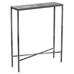 Stacia Industrial Loft Grey Vellum Iron Console Table – 30w Within Gray Driftwood And Metal Console Tables (View 18 of 20)