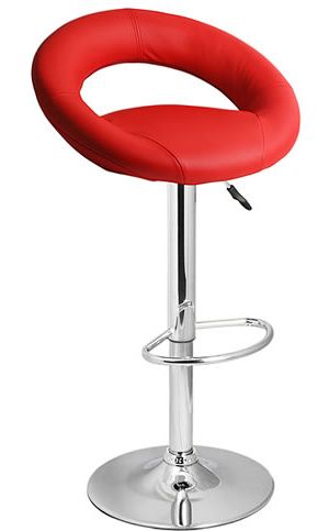 Star Kitchen Breakfast Bar Stool Padded Red Seat Height Adjustable For Medium Brown Leather Folding Stools (View 14 of 20)