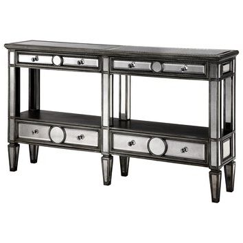 Stein World Cosmopolitan Sleek Narrow Mirrored Console Table & Reviews Regarding Mirrored And Silver Console Tables (View 14 of 20)
