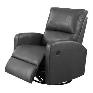 Stella Sutton Swivel Recliner – Transitional – Recliner Chairs – Throughout Espresso Faux Leather Ac And Usb Ottomans (View 10 of 20)